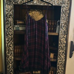 Express Plaid Slip Dress